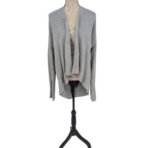 BANANA REPUBLIC Heavy Cotton Open Front Sweater XL Long Back Point